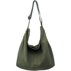 Aesthetic Cute Messenger Bag for School Vintage Black Canvas Crossbody for Women